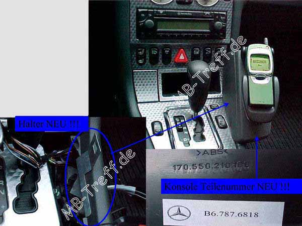 Anleitungen | Mercedes SLK-Klasse (r170) | Neue und alte Handykonsole: Bild 2