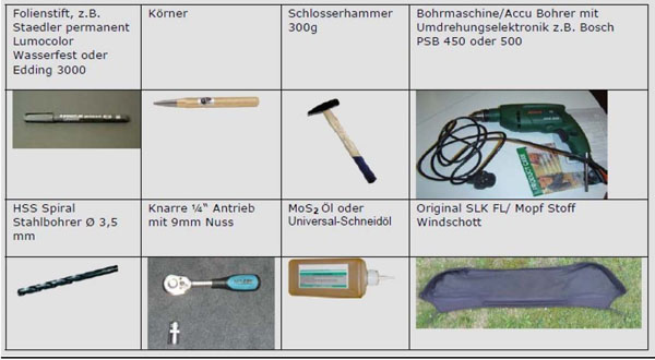 Anleitungen | Mercedes SLK-Klasse (r170) | Windschott fr INXX-Roadsterbgel: Bild 0