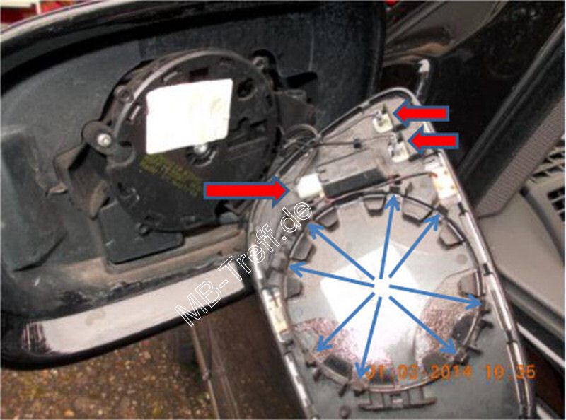 Tipps-tricks | Mercedes CL-Klasse (c216) | Spiegelglas ausbauen: Bild 3